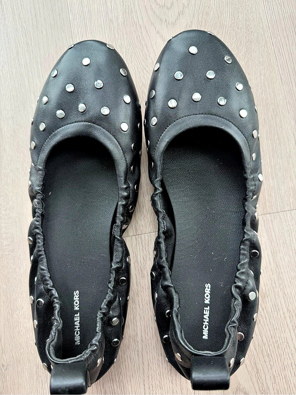 Michael Kors Matilda Studded Leather Ballet Flat Flats - Black